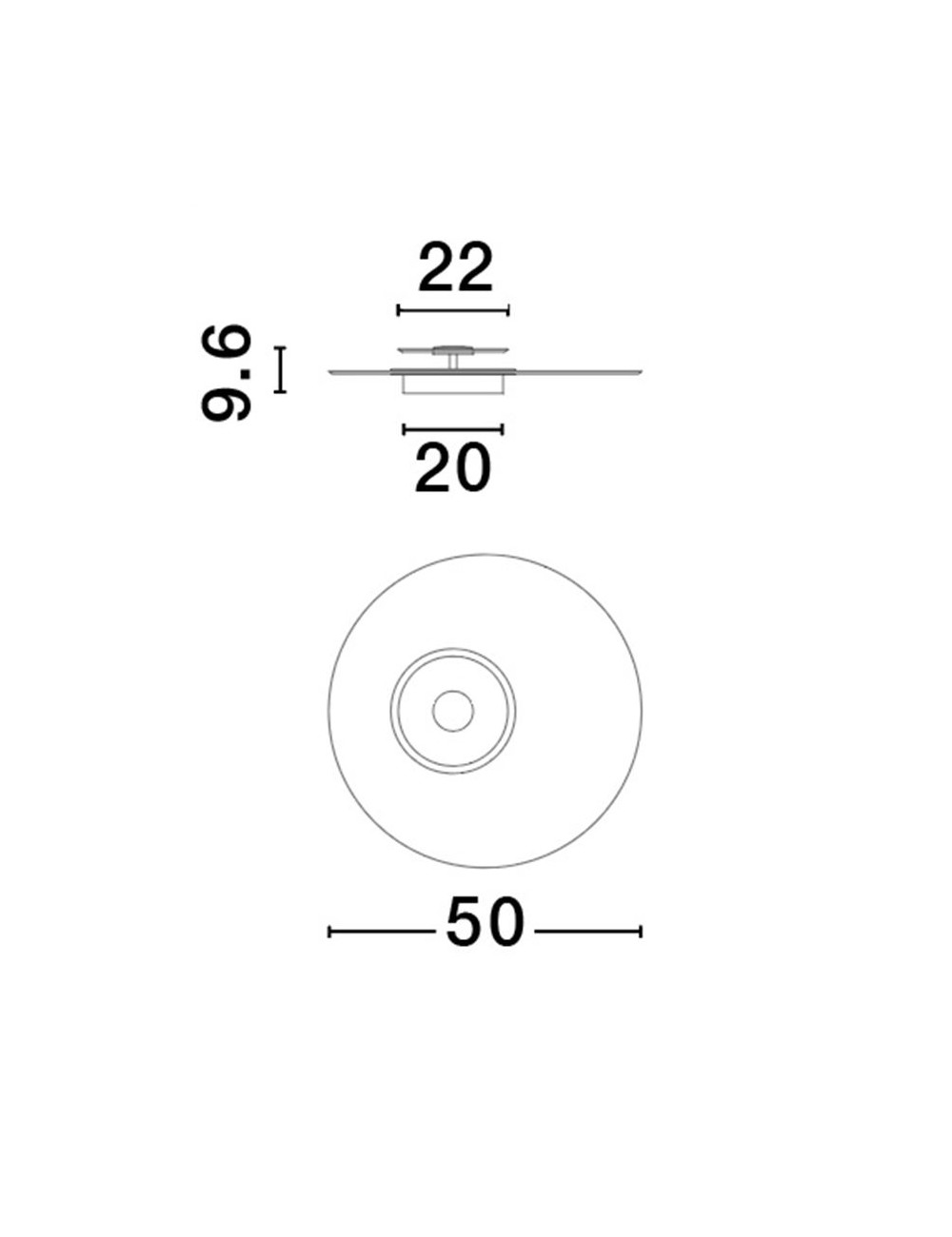 Deckenleuchte Copo Ø50 LED