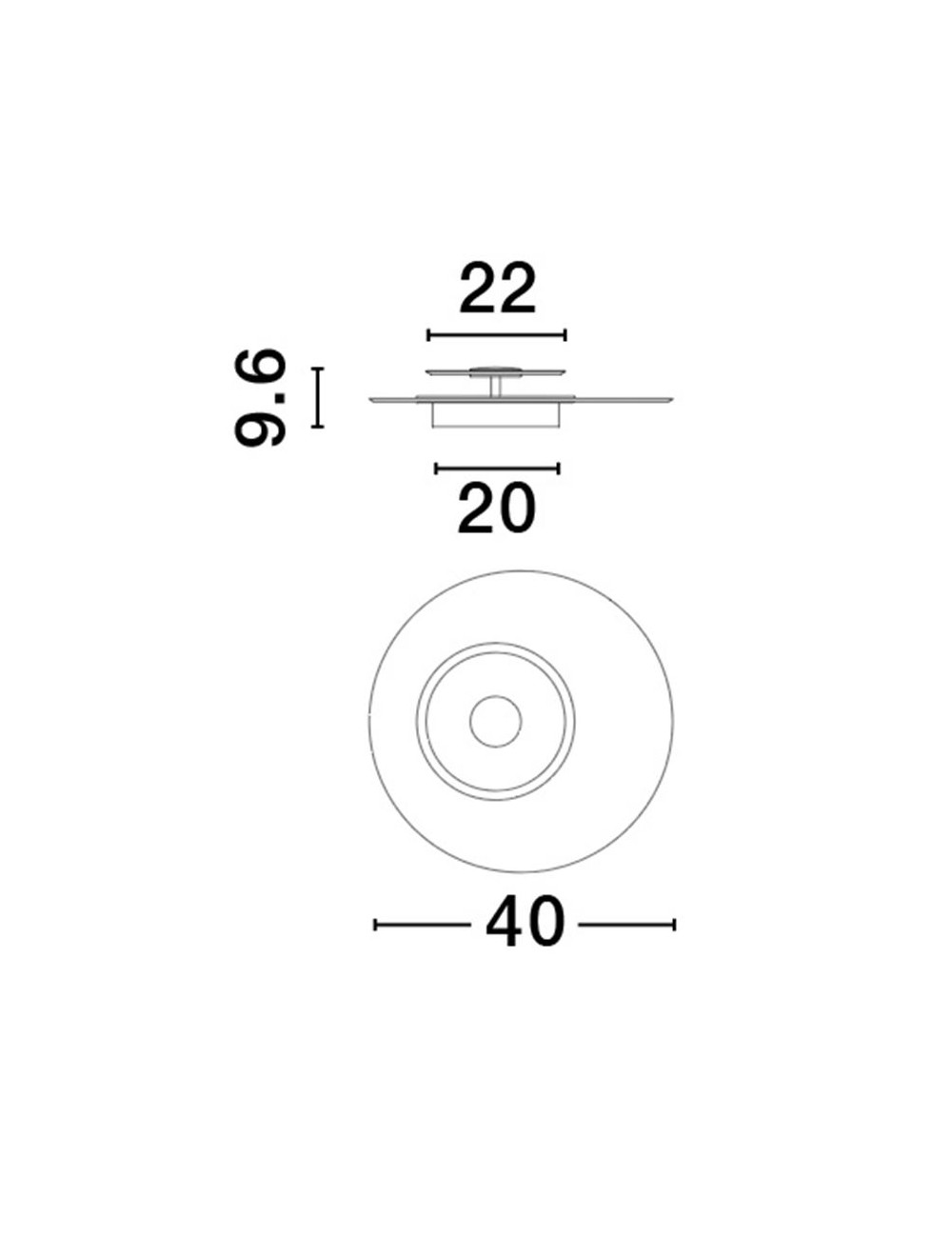 Deckenleuchte Copo Ø40 LED