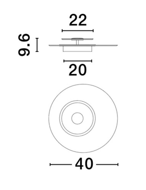 Deckenleuchte Copo Ø40 LED