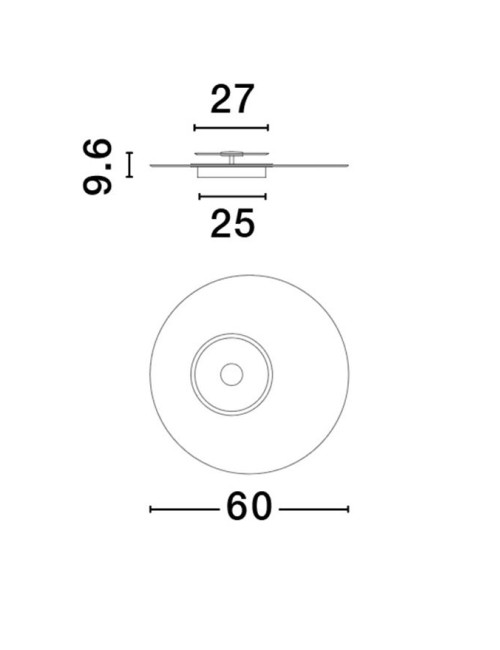 Deckenleuchte Copo Ø60 LED