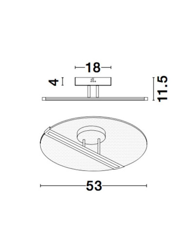 Nova Luce - Jertuna Ø53 LED 9545330 griestu lampa | TavaGaisma.lv