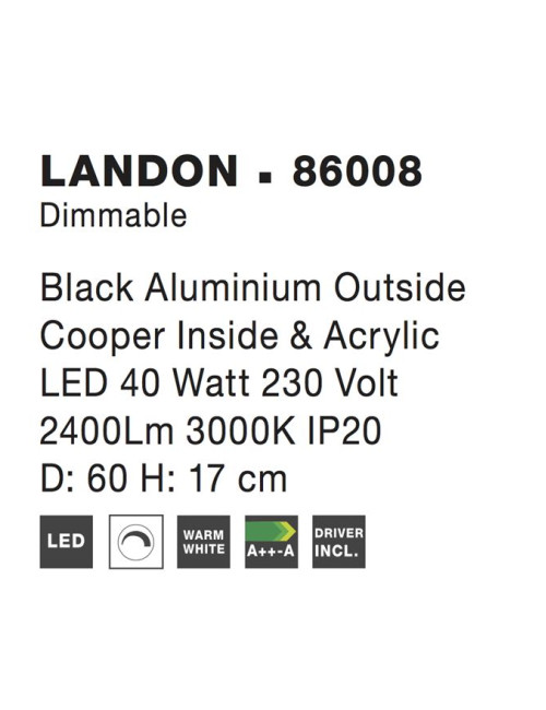 Deckenleuchte London Ø60 LED