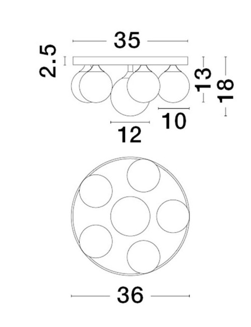 Deckenleuchte Edem Ø35