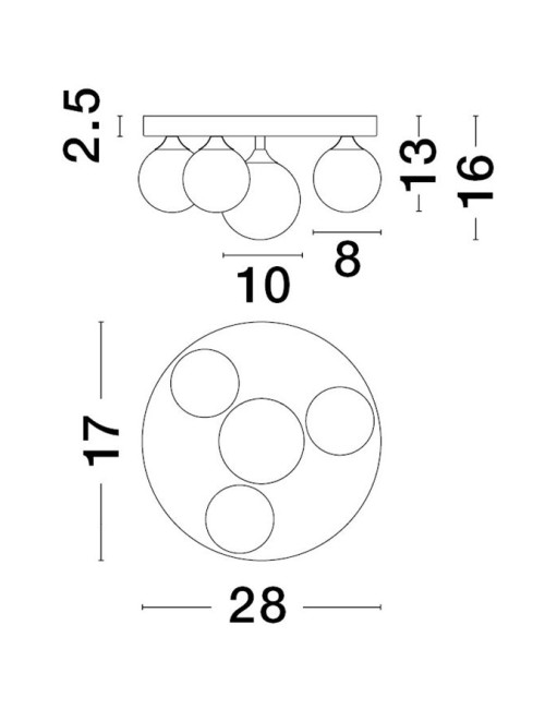 Deckenleuchte Edem Ø28