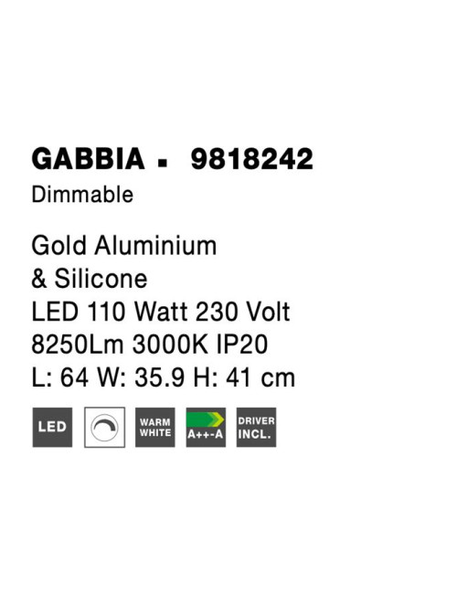 Lubinis šviestuvas Gabbia LED