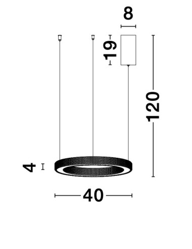 Lühter Fiore Ø40 LED 9285410 | Nova Luce | TavaGaisma.lv/et