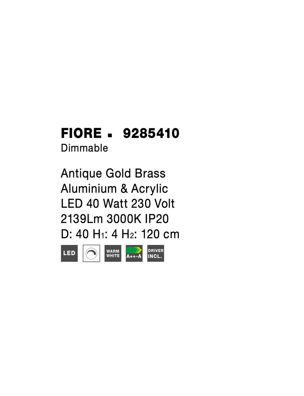 Liustra Fiore Ø40 LED