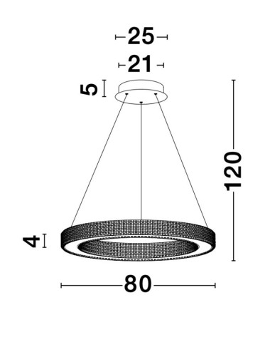 Chandelier Fiore Ø80 LED 9285810 | Nova Luce | TavaGaisma.lv/en