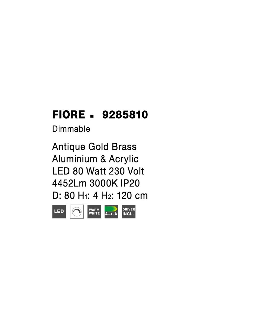 Liustra Fiore Ø80 LED