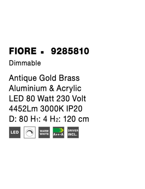 Kronleuchter Fiore Ø80 LED