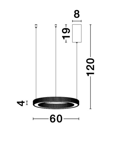 Chandelier Fiore Ø60 LED 9285610 | Nova Luce | TavaGaisma.lv/en