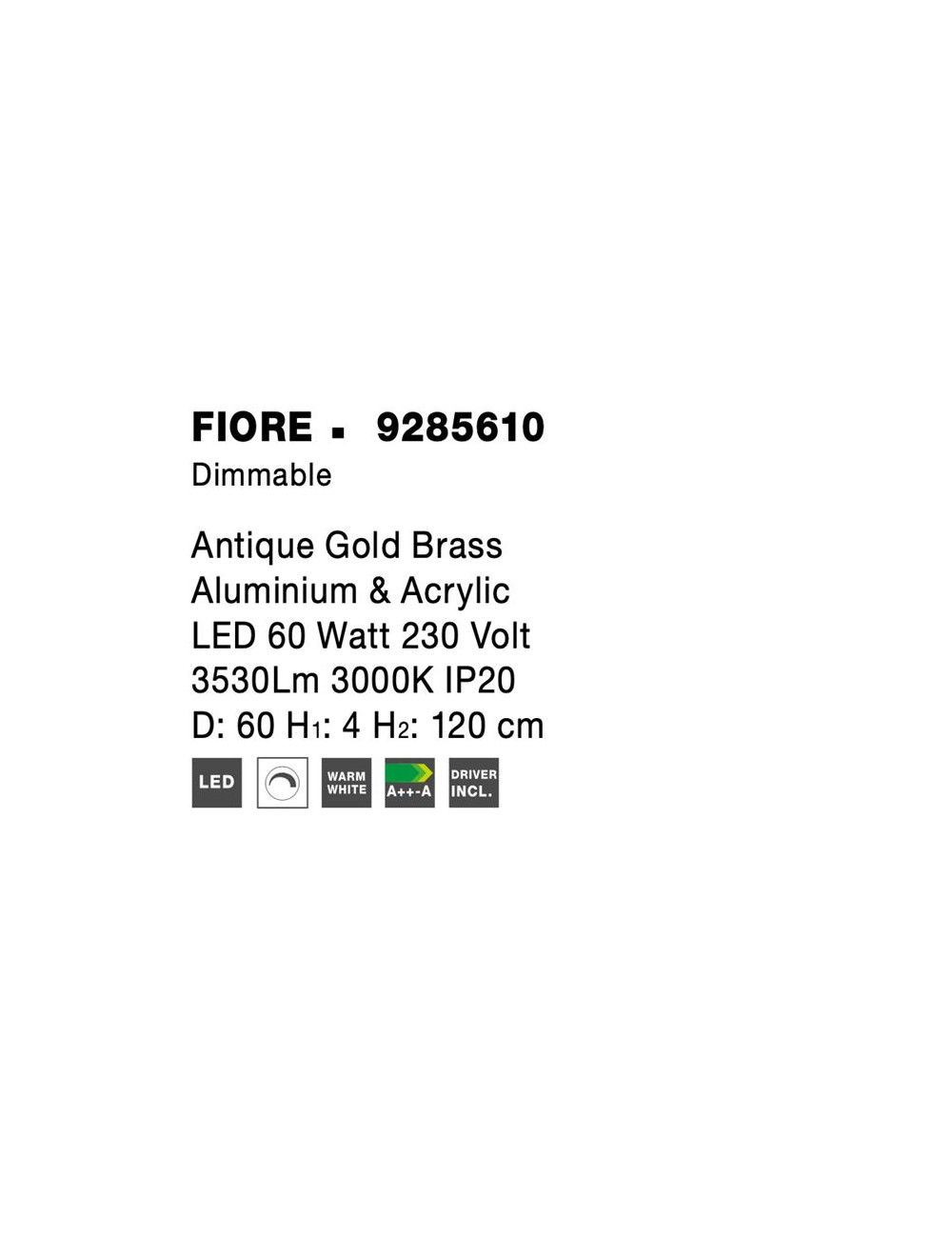 Liustra Fiore Ø60 LED