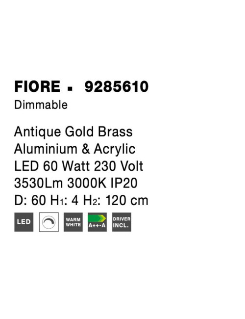 Chandelier Fiore Ø60 LED