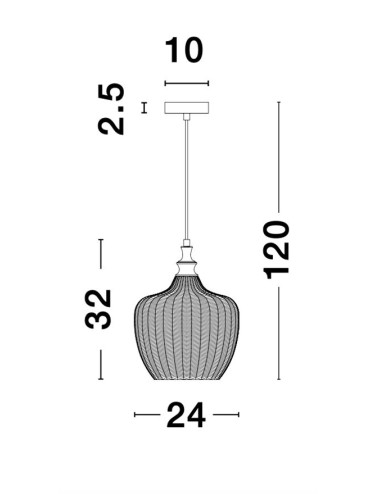 Pendant lamp Loni Ø24 9191242 | Nova Luce | TavaGaisma.lv/en