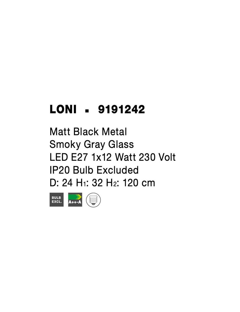 Pendant lamp Loni Ø24