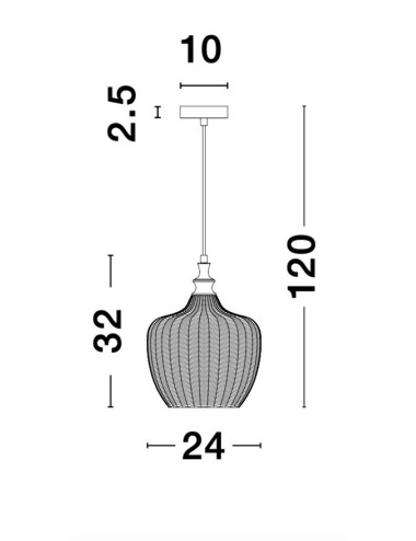 Ripplamp Loni Ø24 9191243 | Nova Luce | TavaGaisma.lv/et