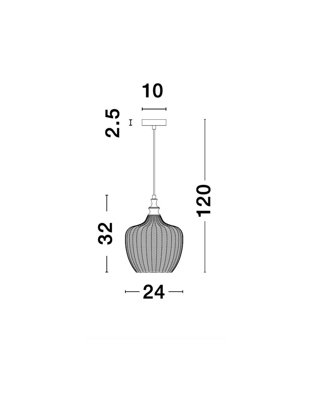 Pendant lamp Loni Ø24
