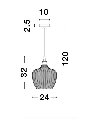 Nova Luce Piekaramā lampa Loni Ø24 9191241 | TavaGaisma.lv