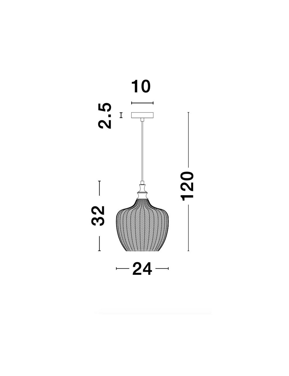 Piekaramā lampa Loni Ø24