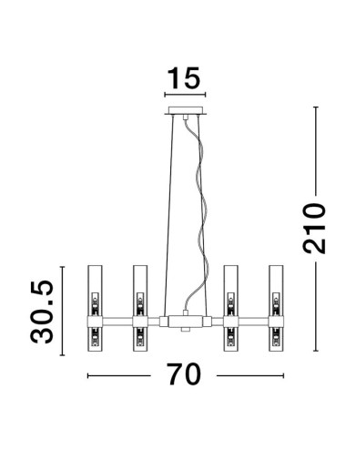 Nova Luce - Century Ø70 9006051 люстра | TavaGaisma.lv/ru
