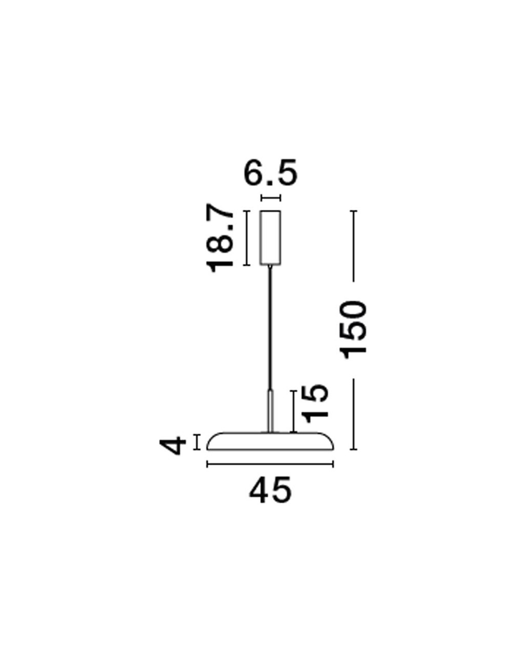Piekaramā lampa Linus Ø45 LED
