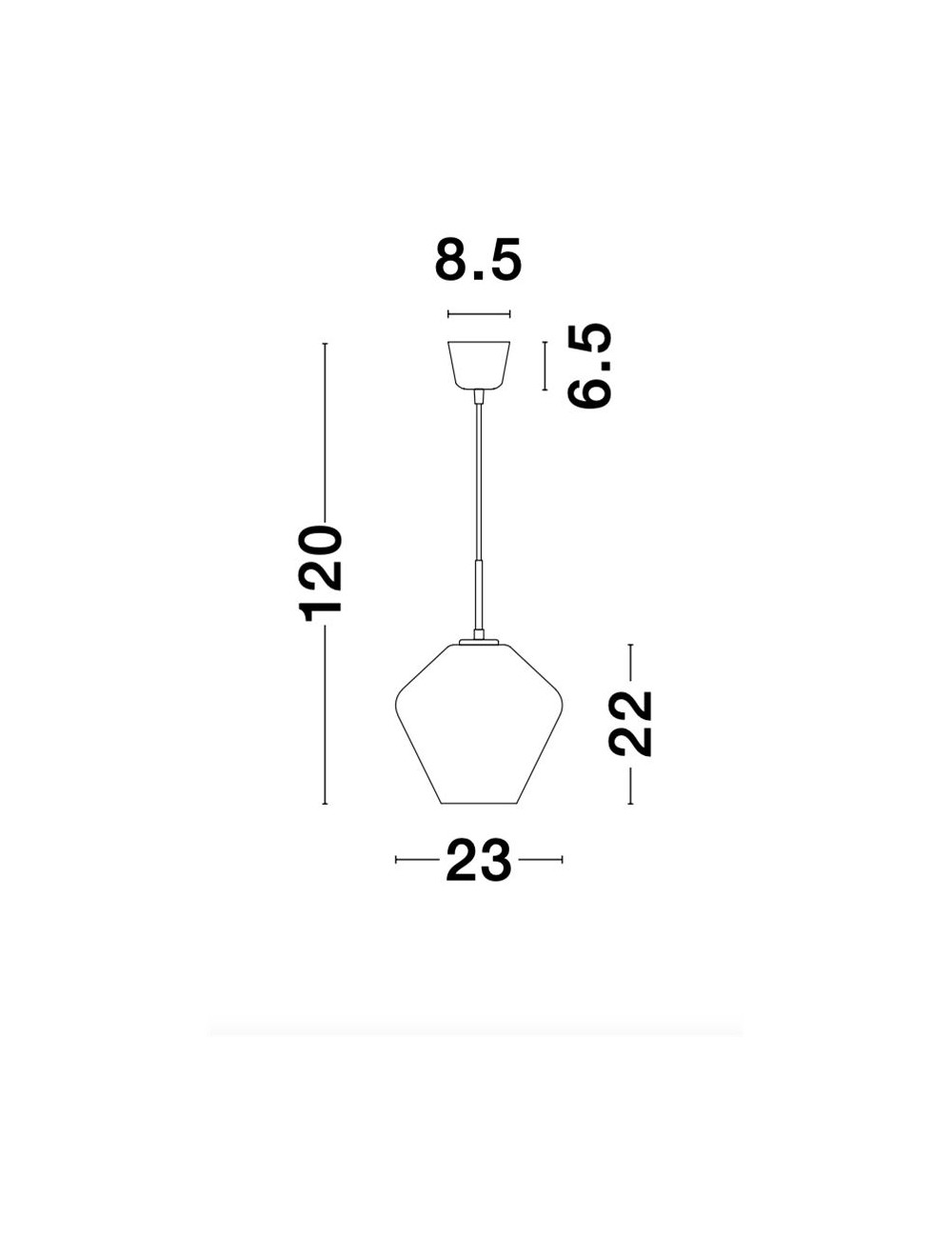 Pendant lamp Veiro Ø23