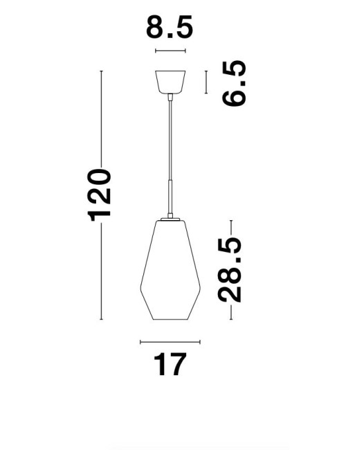 Pendant lamp Veiro Ø17