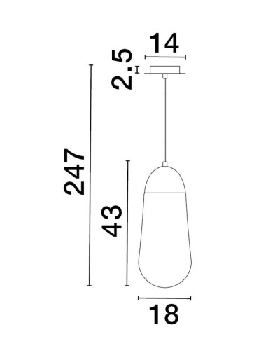 Pendant lamp Blaky Ø18