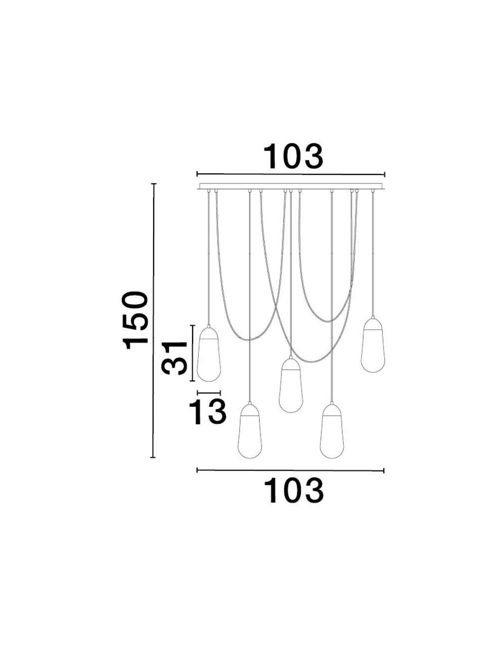 Pendant lamp Blaky
