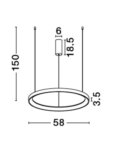 Ripplamp Pertino Ø58 LED 9345688 | Nova Luce | TavaGaisma.lv/et