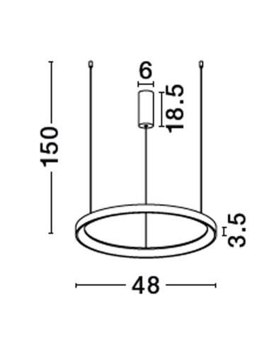 Piekaramā lampa Pertino Ø48 LED