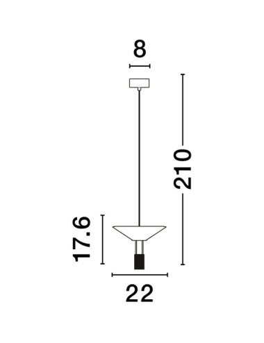 Nova Luce - Anafi Ø22 LED 9695275 piekaramā lampa | TavaGaisma.lv