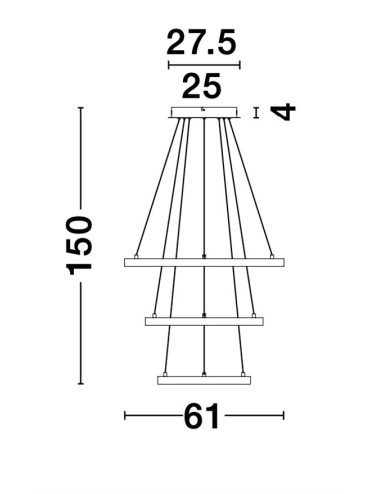 Pakabinamas šviestuvas Leon Ø61 LED 9501430 | Nova Luce | TavaGaisma.lv/lt