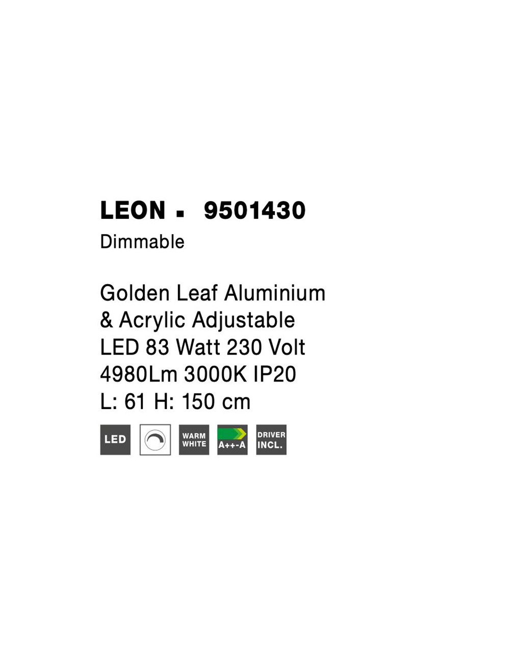 Подвесная лампа Leon Ø61 LED