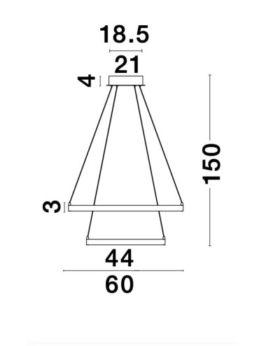 Pakabinamas šviestuvas Leon Ø60 LED 8100281 | Nova Luce | TavaGaisma.lv/lt