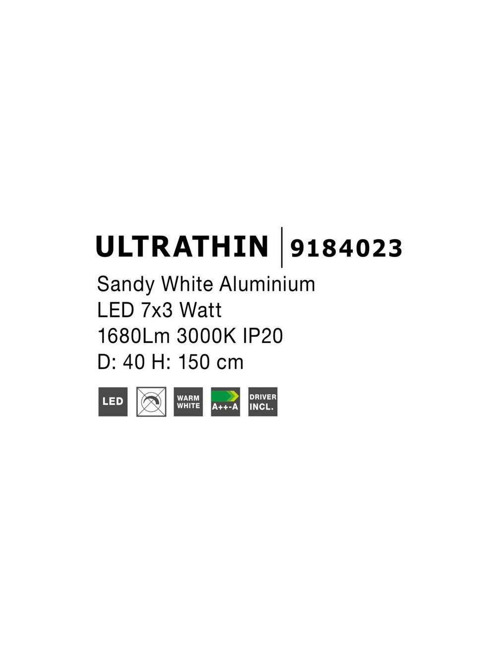 Pakabinamas šviestuvas Ultrathin Ø40 LED