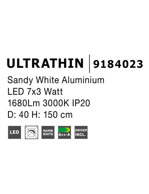 Pendant lamp Ultrathin Ø40 LED