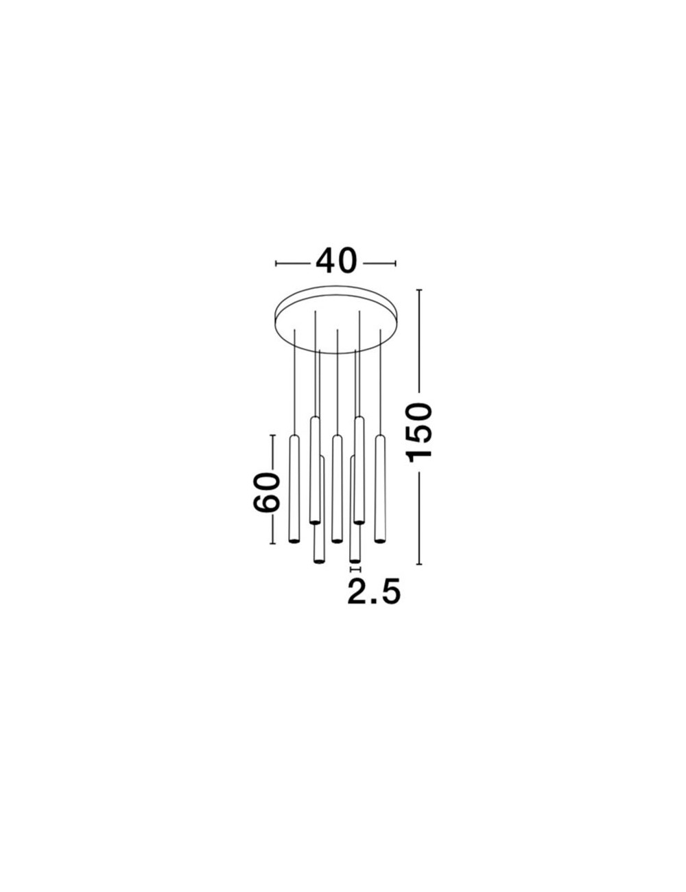 Piekaramā lampa Ultrathin Ø40 LED