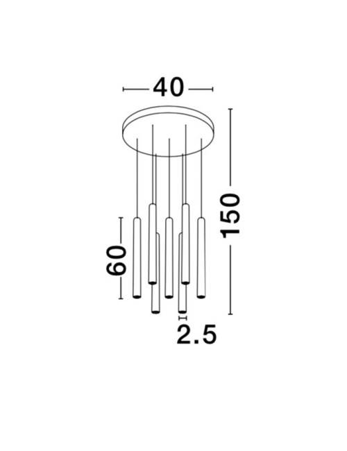 Pendant lamp Ultrathin Ø40 LED