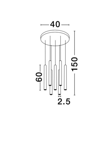 Nova Luce Piekaramā lampa Ultrathin Ø40 LED 9184024 | TavaGaisma.lv