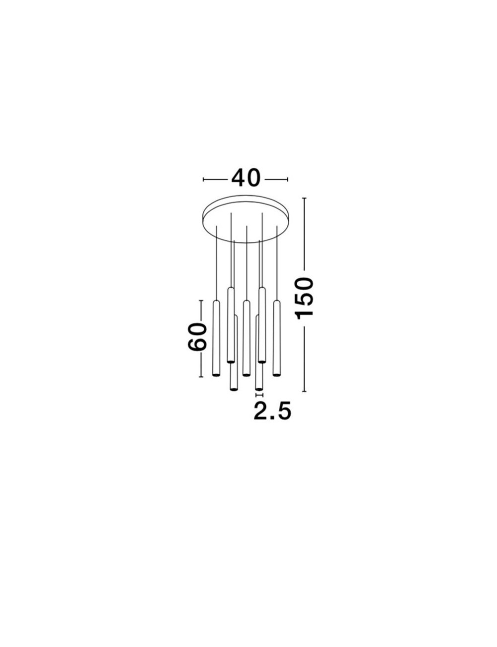 Pendant lamp Ultrathin Ø40 LED