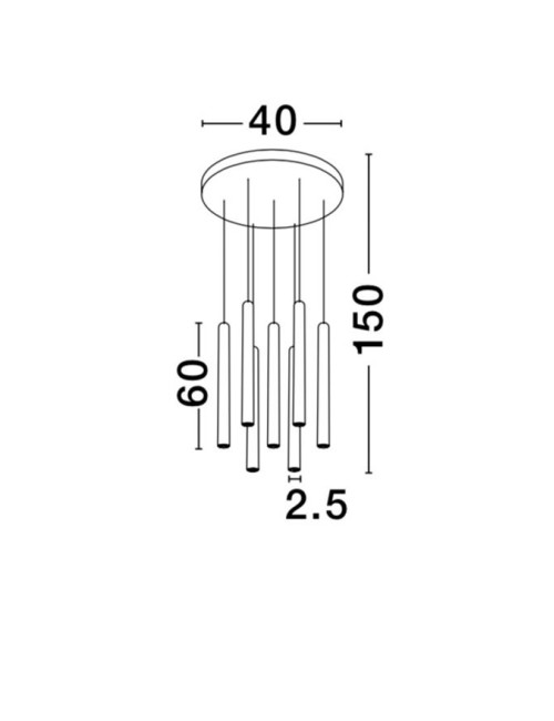 Piekaramā lampa Ultrathin Ø40 LED