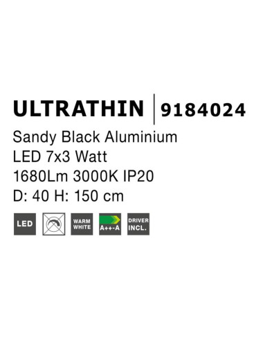 Pakabinamas šviestuvas Ultrathin Ø40 LED 9184024 | Nova Luce | TavaGaisma.lv/lt