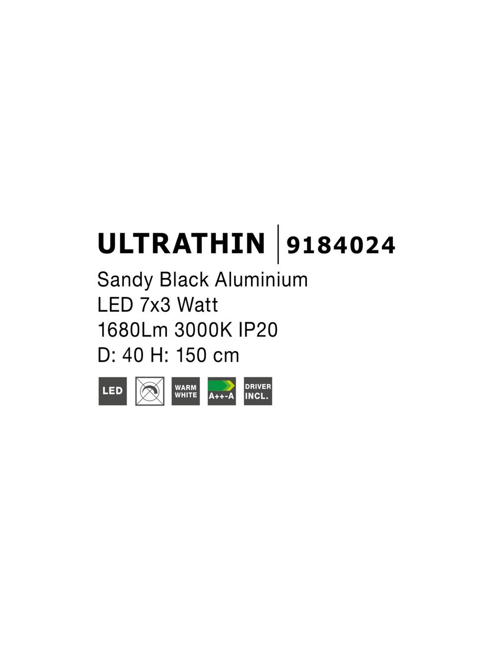 Pendant lamp Ultrathin Ø40 LED