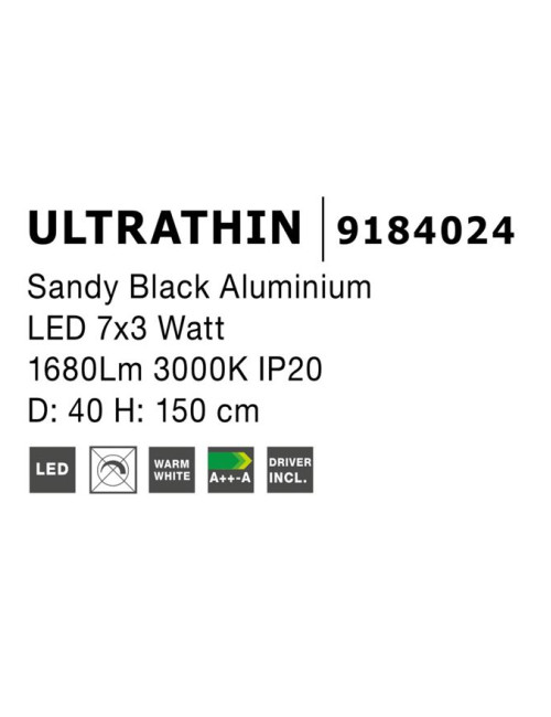 Piekaramā lampa Ultrathin Ø40 LED