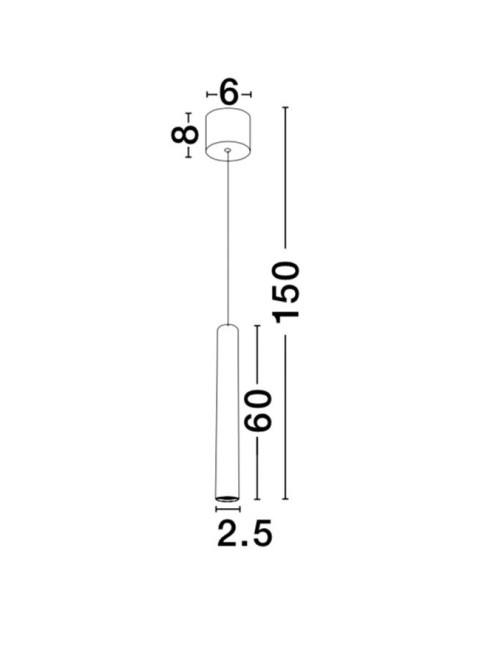 Pakabinamas šviestuvas Ultrathin Ø2,5 LED