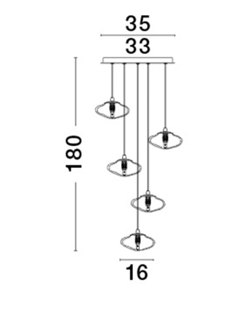 Pendant lamp King Ø35 LED