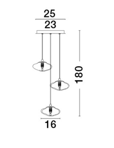 Pendant lamp King Ø25 LED 9006048 | Nova Luce | TavaGaisma.lv/en