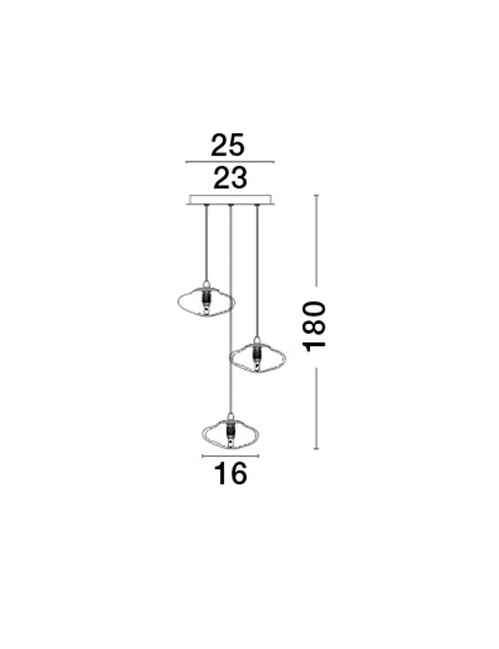 Pakabinamas šviestuvas King Ø25 LED