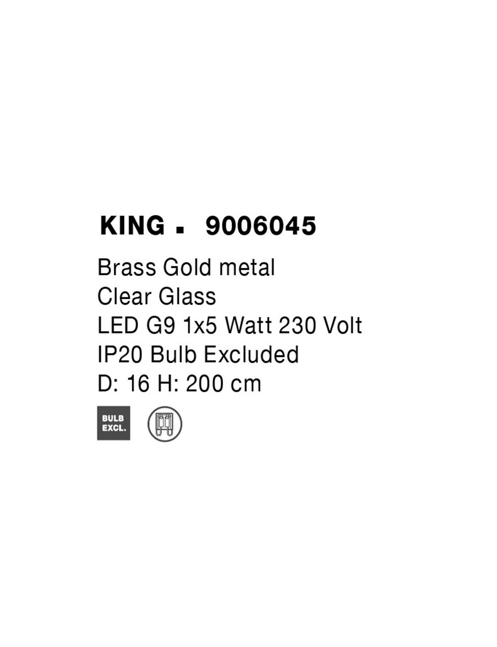 Pendelleuchte King Ø16 LED